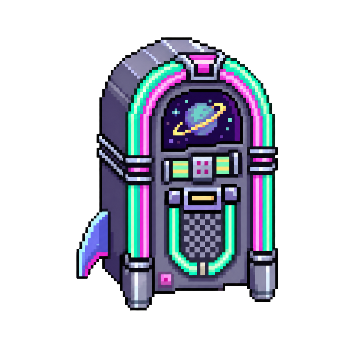 miscellanea you would find in a "โ Cozy Space Diner" sprite pack
