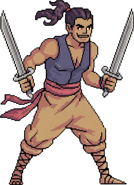 characters you would find in an "๐งโโ๏ธ Arabian Nights Fantasy" sprite pack