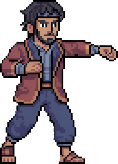 characters you would find in an "๐งโโ๏ธ Arabian Nights Fantasy" sprite pack