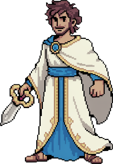characters you would find in an "๐งโโ๏ธ Arabian Nights Fantasy" sprite pack