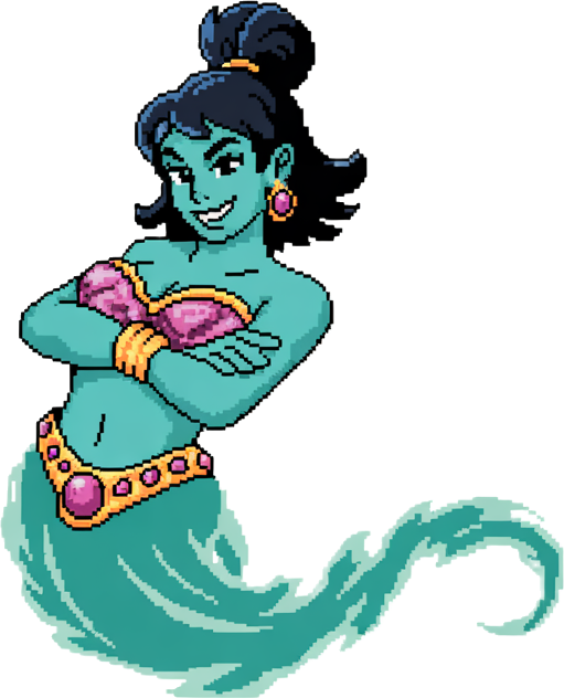 characters you would find in an "๐งโโ๏ธ Arabian Nights Fantasy" sprite pack