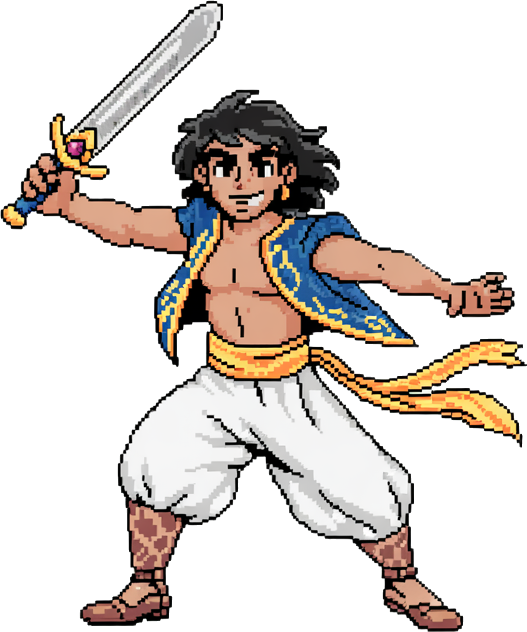 characters you would find in an "๐งโโ๏ธ Arabian Nights Fantasy" sprite pack