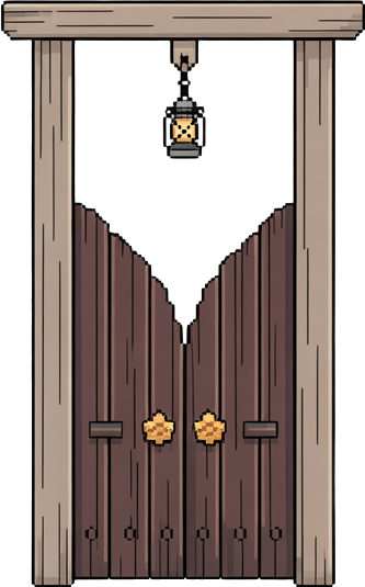 various saloon entrances you'd find in the American West in the 1800s