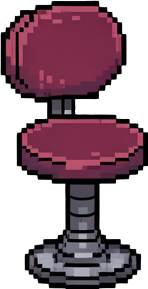 furniture you would find in a "โ Cozy Space Diner" sprite pack
