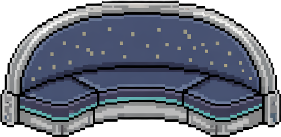 furniture you would find in a "โ Cozy Space Diner" sprite pack