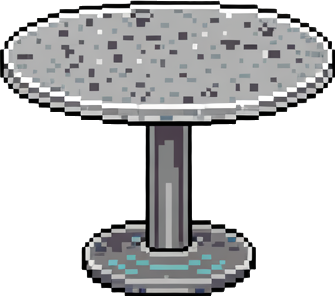 furniture you would find in a "โ Cozy Space Diner" sprite pack