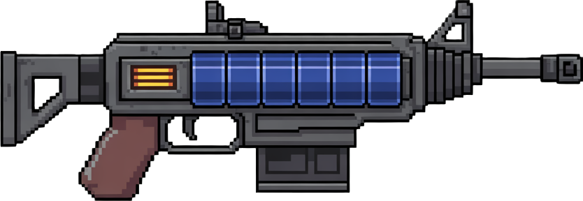 guns you would find in a "๐ผ Neo-Tokyo Alleyways" sprite pack