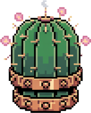 flora you would find in a sprite pack with the description "๐ Cowpunk Frontier Town Steam tractors, robot cattle, neon saloons, sheriff drones. A western powered by milk, gears, and attitude."