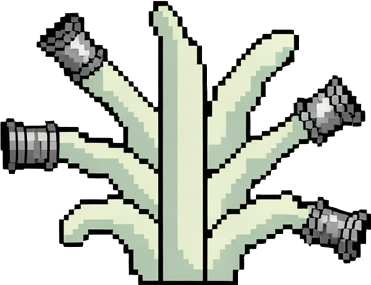 flora you would find in a sprite pack with the description "๐ Cowpunk Frontier Town Steam tractors, robot cattle, neon saloons, sheriff drones. A western powered by milk, gears, and attitude."