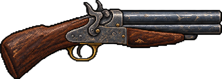 weapons and items you would find in a wild west video game